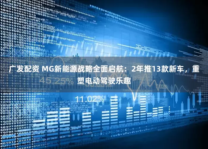 广发配资 MG新能源战略全面启航：2年推13款新车，重塑电动驾驶乐趣