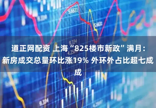道正网配资 上海“825楼市新政”满月：新房成交总量环比涨19% 外环外占比超七成