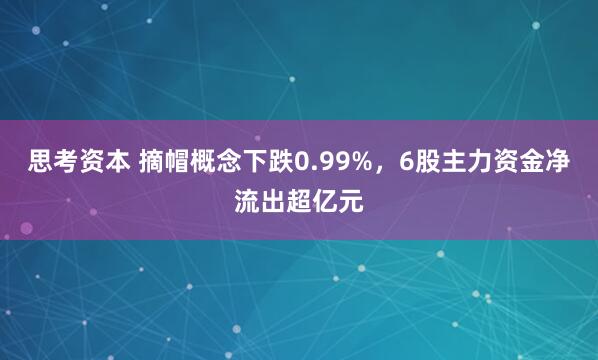 思考资本 摘帽概念下跌0.99%，6股主力资金净流出超亿元